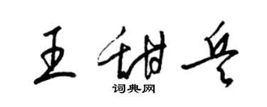 梁锦英王甜兵草书个性签名怎么写