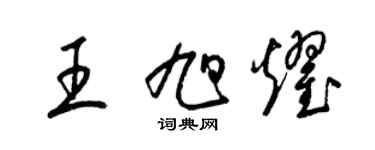 梁锦英王旭耀草书个性签名怎么写