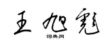 梁锦英王旭彪草书个性签名怎么写