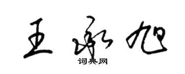 梁锦英王承旭草书个性签名怎么写
