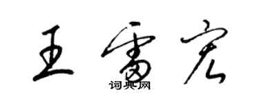 梁锦英王雷宏草书个性签名怎么写