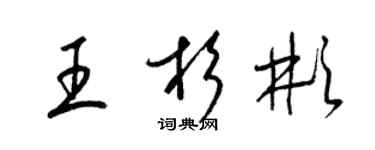 梁锦英王杉彬草书个性签名怎么写