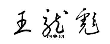 梁锦英王龙彪草书个性签名怎么写