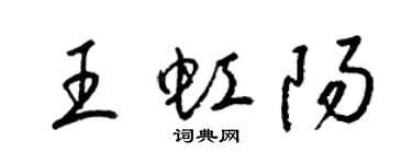 梁锦英王虹阳草书个性签名怎么写