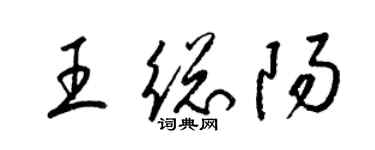 梁锦英王总阳草书个性签名怎么写