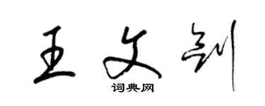 梁锦英王文剑草书个性签名怎么写