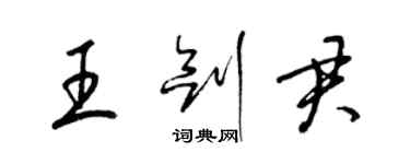 梁锦英王剑君草书个性签名怎么写