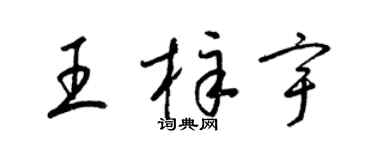 梁锦英王梓宇草书个性签名怎么写