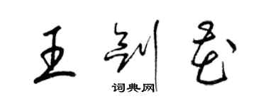 梁锦英王剑花草书个性签名怎么写
