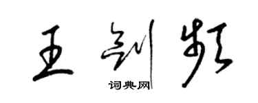 梁锦英王剑频草书个性签名怎么写