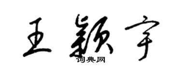 梁锦英王颖宇草书个性签名怎么写