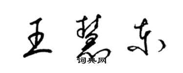 梁锦英王慧东草书个性签名怎么写
