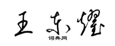 梁锦英王东耀草书个性签名怎么写