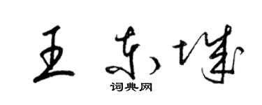 梁锦英王东城草书个性签名怎么写