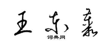 梁锦英王东丛草书个性签名怎么写