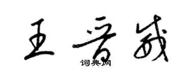 梁锦英王晋威草书个性签名怎么写