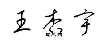 梁锦英王杏宇草书个性签名怎么写