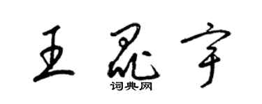 梁锦英王昆宇草书个性签名怎么写