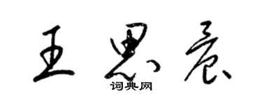 梁锦英王思晨草书个性签名怎么写