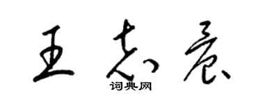 梁锦英王志晨草书个性签名怎么写