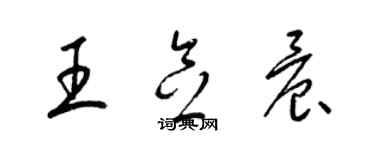 梁锦英王念晨草书个性签名怎么写