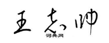 梁锦英王志帅草书个性签名怎么写