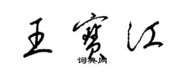 梁锦英王宝江草书个性签名怎么写