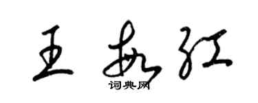 梁锦英王敏红草书个性签名怎么写
