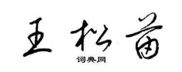 梁锦英王松苗草书个性签名怎么写