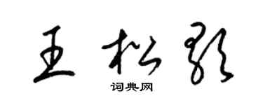 梁锦英王松歌草书个性签名怎么写