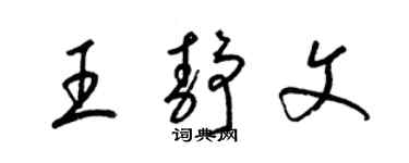 梁锦英王静文草书个性签名怎么写