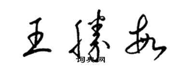 梁锦英王胜敏草书个性签名怎么写