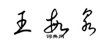 梁锦英王敏泉草书个性签名怎么写
