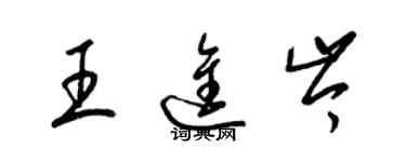 梁锦英王进岑草书个性签名怎么写