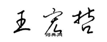 梁锦英王宏哲草书个性签名怎么写