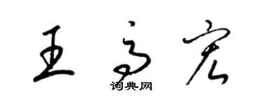 梁锦英王高宏草书个性签名怎么写