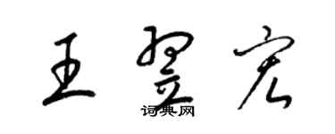 梁锦英王翌宏草书个性签名怎么写