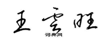 梁锦英王云旺草书个性签名怎么写