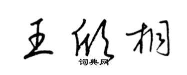 梁锦英王欣桐草书个性签名怎么写