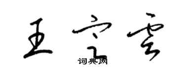 梁锦英王定云草书个性签名怎么写