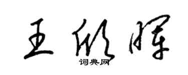 梁锦英王欣晖草书个性签名怎么写