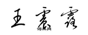 梁锦英王震露草书个性签名怎么写