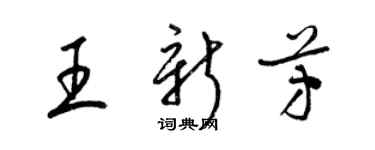 梁锦英王新芳草书个性签名怎么写