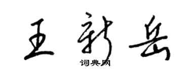 梁锦英王新岳草书个性签名怎么写