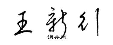 梁锦英王新行草书个性签名怎么写