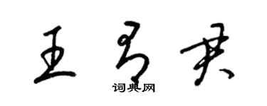 梁锦英王有君草书个性签名怎么写