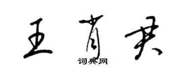 梁锦英王肖君草书个性签名怎么写