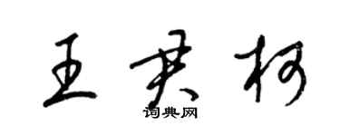 梁锦英王君柯草书个性签名怎么写