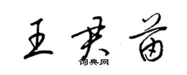 梁锦英王君苗草书个性签名怎么写