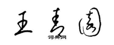 梁锦英王青园草书个性签名怎么写